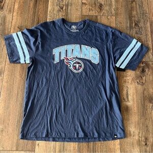 New Tennessee Titans 47 Brand NFL Men’s Graphic Shirt Tee Blue Size XL